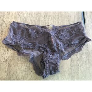 Victoria's Secret Very Sexy Cheeky Gray Lacy Panties - XL